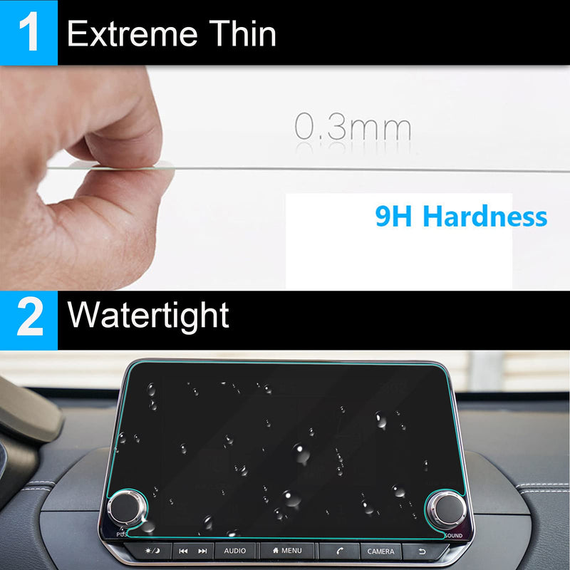 TTCR-II Navigation Display Screen Protector For Nissan Altima 2019-2021 and For Sentra 2020-2021, Console Touchscreen Protector With 8-Inch, Tempered Glass Protective Film (For 8" Altima/Sentra) For 8" Altima/Rogue/Sentra