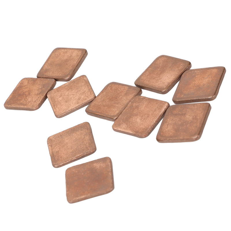 [AUSTRALIA] - Pack of 100 15 mm GPU CPU Thermal Heatsink Copper Pad, Copper Pad Shim Thermal Kit, Multiple Thickness Options Copper Plate Cooler Small Heatsink for Cooling PC Components (15 x 15 x 0.5 mm) 