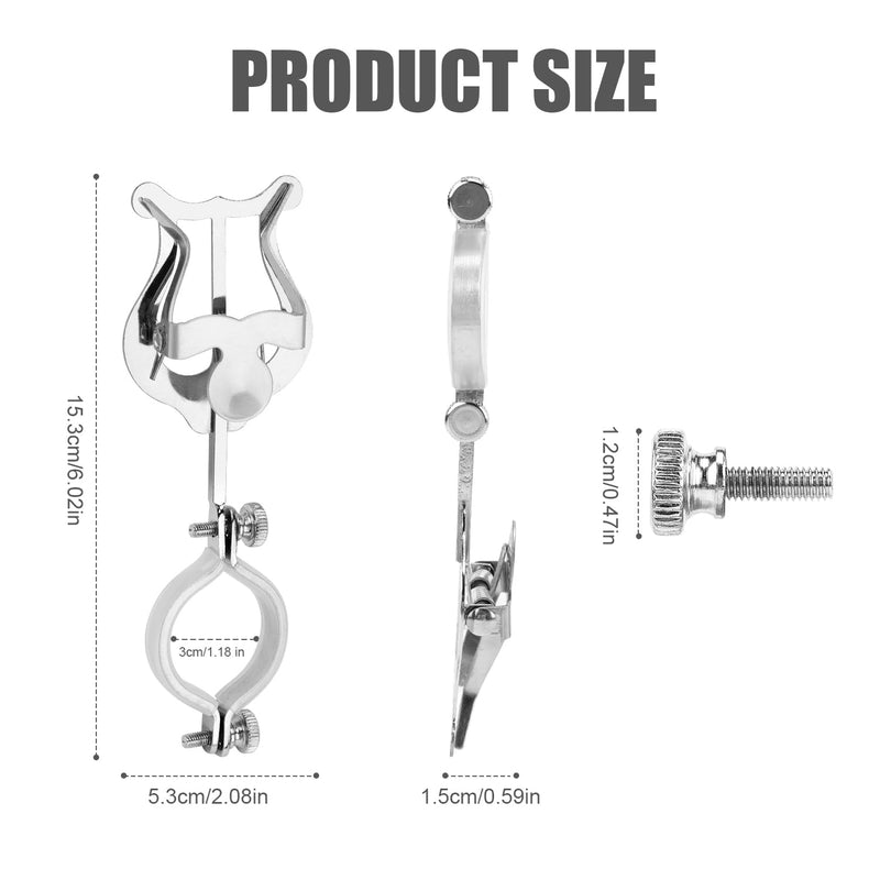 2pcs Clarinet Lyre, Clarinet Sheet Music Clip Marching Band Holder Clarinet Lyre Clamp for Practicing Beginners Marching Band