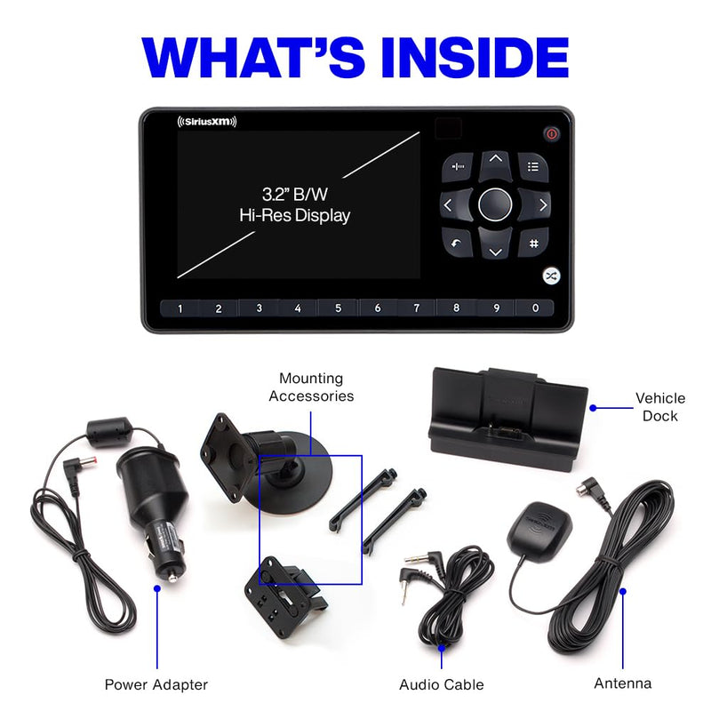 SiriusXM Onyx EZR Satellite Radio with Vehicle Kit (SXEZR1V1) Satellite Radio + Vehicle Kit