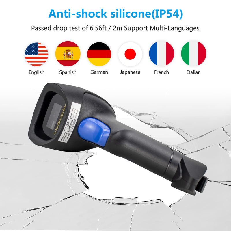 Wireless QR Code Scanners Readers for Computers, NetumScan 1D 2D Automatic Handhold USB Barcode Scanner for Store, Warehouse POS 1D & 2D Barcode Scanner