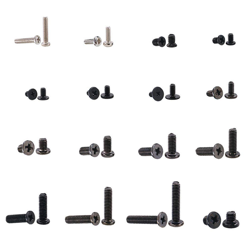 Glarks 880pcs Laptop Notebook Computer Screw Replacement Repair Kit for Lenovo Dell Toshiba Sony Samsung HP Gateway (Extra: Phillips Screwdriver)