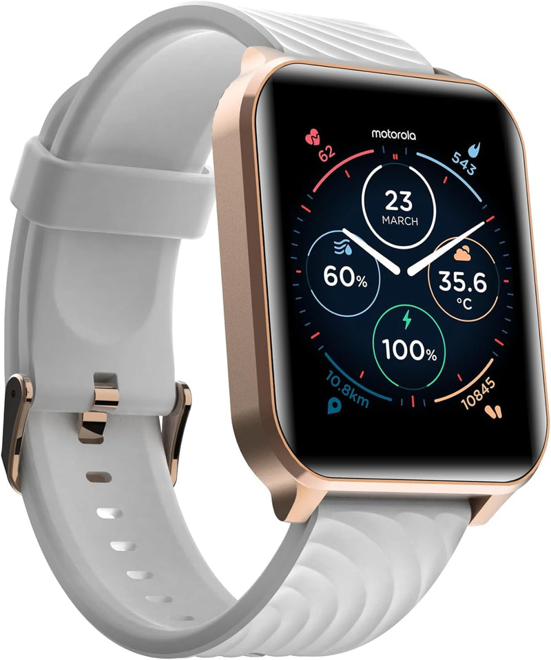 Motorola Moto Watch 70 - Health and Fitness Bluetooth Smartwatch for Every Day Wear, Advanced Health Features, Up to 10 Days Battery Life - Compatible with Android and iOS - Rose Gold
