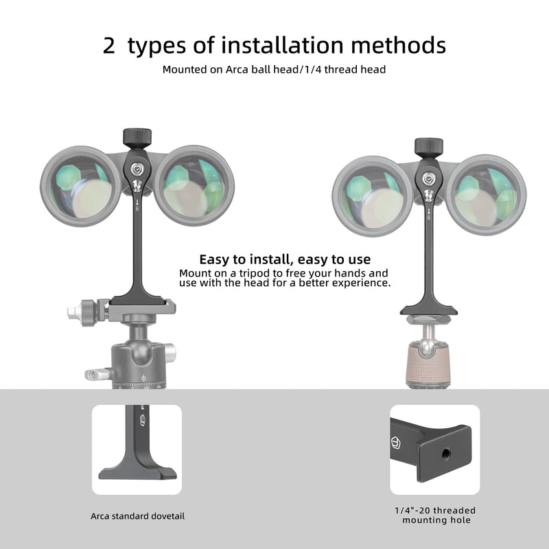 [AUSTRALIA] - Binocular Tripod Adapter, Binocular Mount 1/4 Inch Threading Mount Aluminium (s1) 