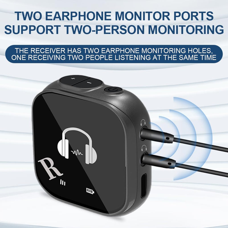 Wireless in Ear Monitor System 5.8G Wireless IEM System with Transmitter Receiver Earphone Monitor Transmission System for Computer Phone Sound Card Studio Band