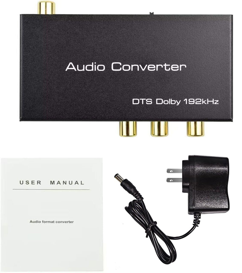 HDMI ARC Audio Extractor, AMANKA Digital HDMI ARC zu SPDIF Koaxial Optical Cinch L/R Stereo Ausgang 3,5mm 192KHz DAC Converter Optical Digital HDMI Audio auf Analog für TV DVD PS4 Blu-ray USW ARC-T1