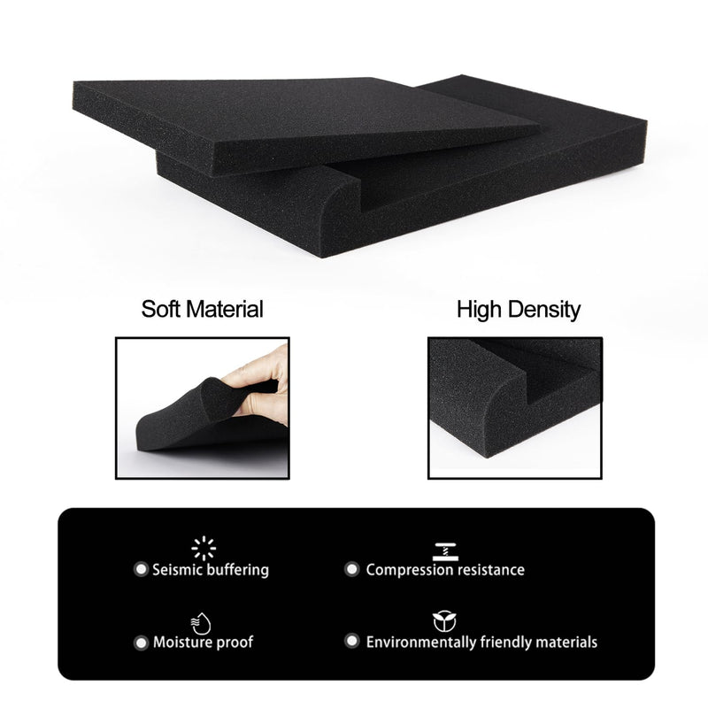 [AUSTRALIA] - Studio Monitor Isolation Pads,High-Density Speaker Pads Suitable for 5 Inch Speakers for most Speaker Stands (Pack of 2,Black) 