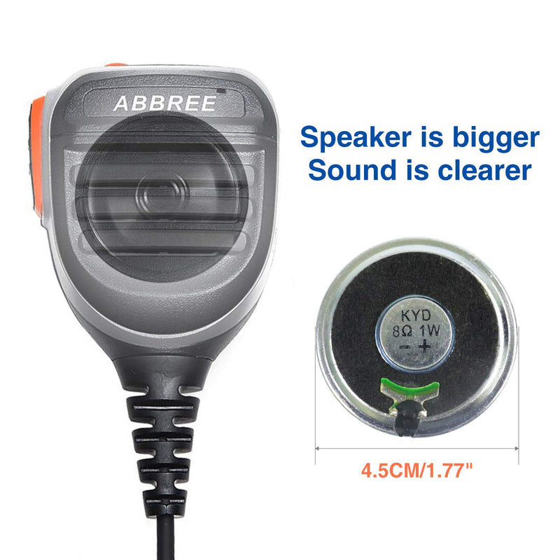 [AUSTRALIA] - ABBREE AR-780 Two Way Radio Rainproof Handheld Speaker Mic Microphone(Upgrade of BF-S112), Remote Shoulder Mic for GMRS Radio Baofeng UV-5R BF-F8HP BF-888S UV-K5 UV-5RX3 GM-15PRO Ham Radio 