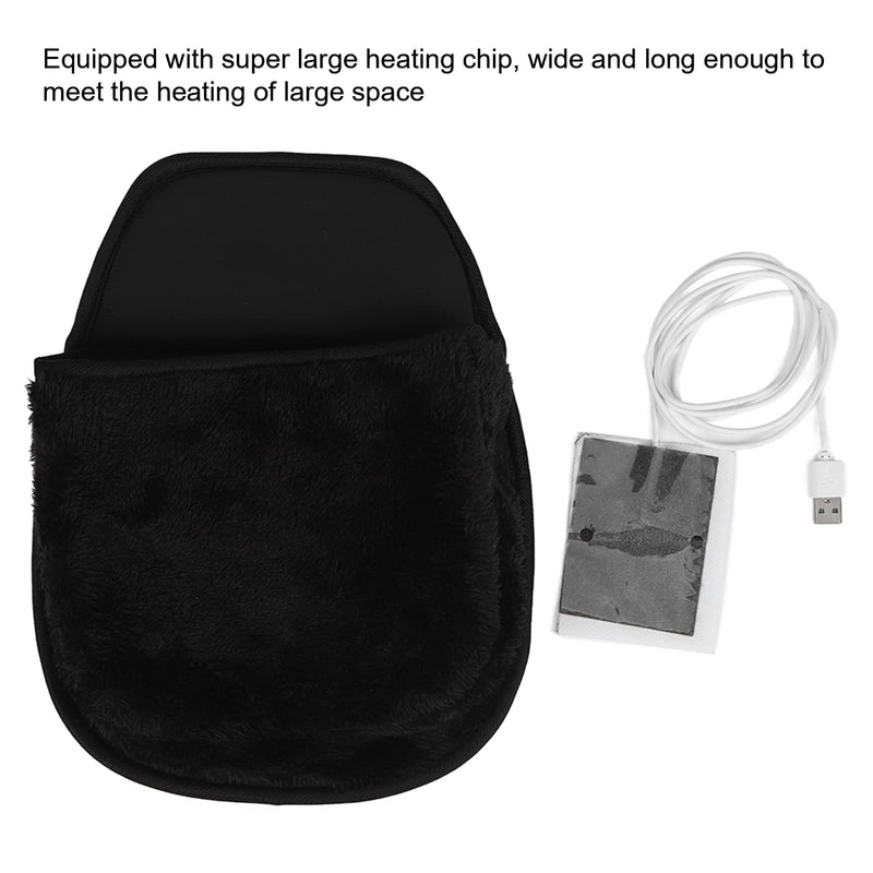 Hand Warmer Mouse Pad, Heated Mouse Pad Office Mousepad USB Heated Computer Mouse Pad Hand Warmers Hand Warmer Roomy Hand Warming Mouse Pad Desk Accessories for Men Women Heating Mouse Pads (Black) Black