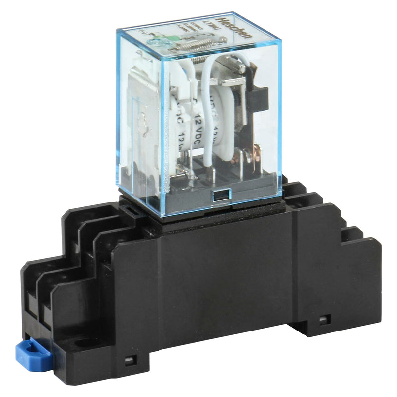 General Purpose Relay Module, Relay Switch, LY2NJ, 12VDC Coil, 10A 24VDC/220VAC, DPDT, LED Indicator, with Socket Base