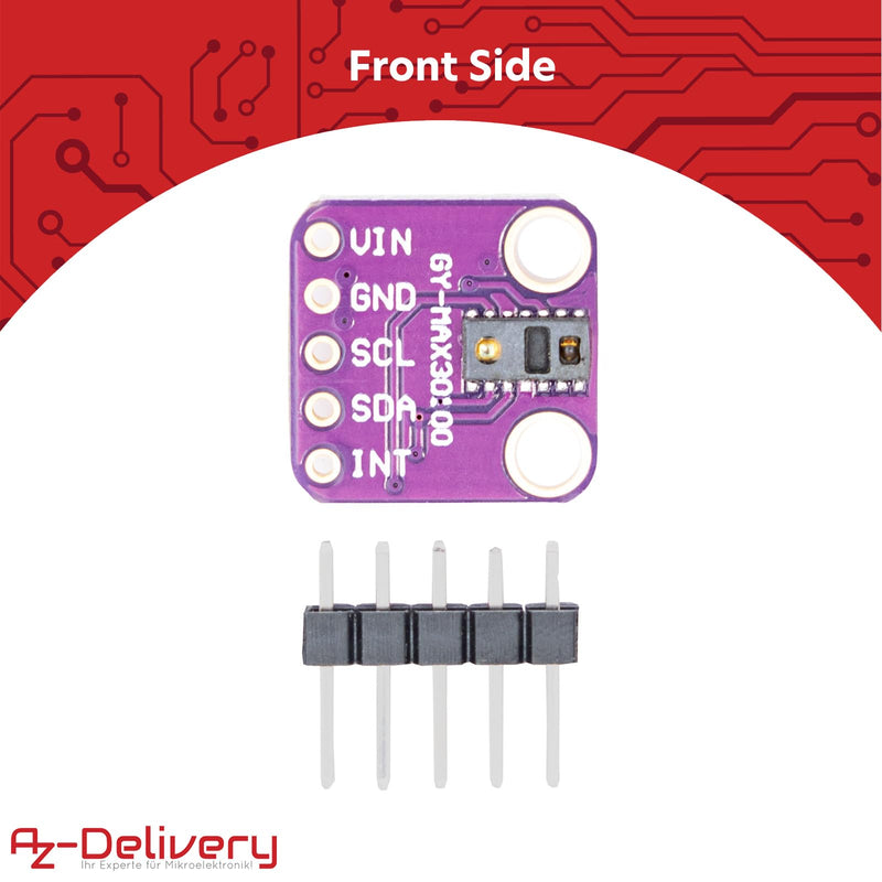 AZDelivery 3 x AZDelivery MAX30100 Breakout Board - Integrated Pulse Oximetry and Heart Rate Monitor Solution, Compatible with Arduino and Raspberry Pi