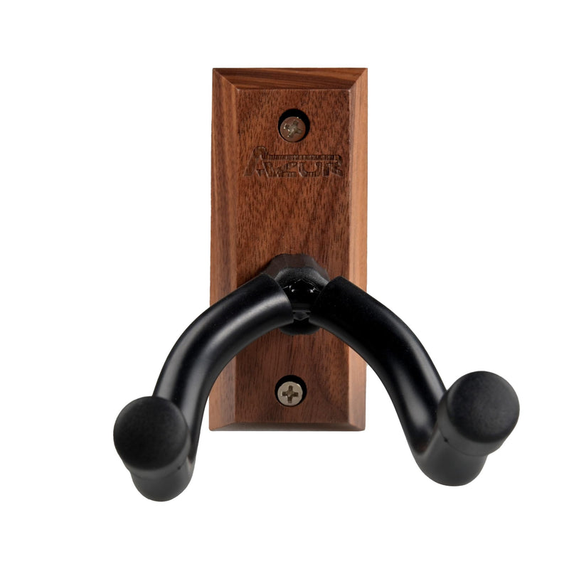 [AUSTRALIA] - AZOR 3 Pack Black Walnut Guitar Wall Mount Set, U-Shaped Wooden Hanger for Acoustic/Electric Guitars, Bass, Banjo, Premium Wall Hook Holder, Gift for Guitarists & Music Enthusiasts 