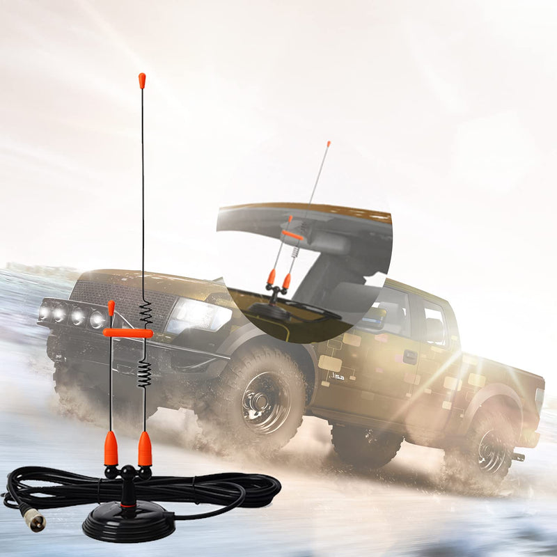 [AUSTRALIA] - HYS Amateur Antennas Dual-Band VHF 144/UHF 430MHz Magnetic Base Mobile Antenna W/13 ft RG58 Coax Cable UHF-male/PL259 for Motorola Kenwood Midland SO239 Mobile Radios (Orange&Black) Orange&Black 