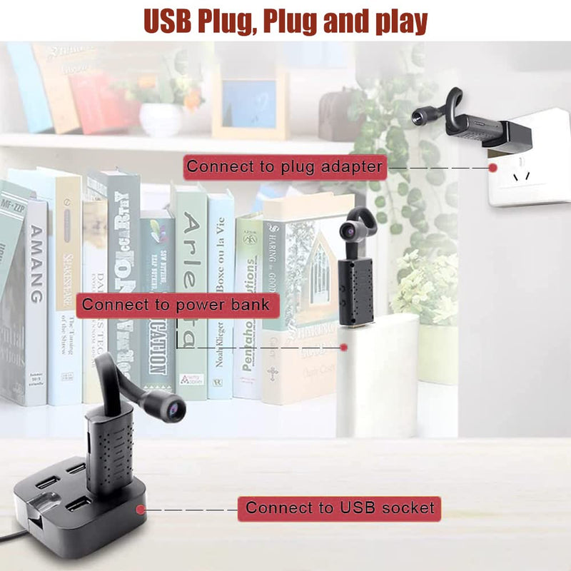 USB Smallest Hidden Camera Wireless, Hidden Spy Cameras, Home Security Cameras for Pet, Baby with Motion Detection, App Control