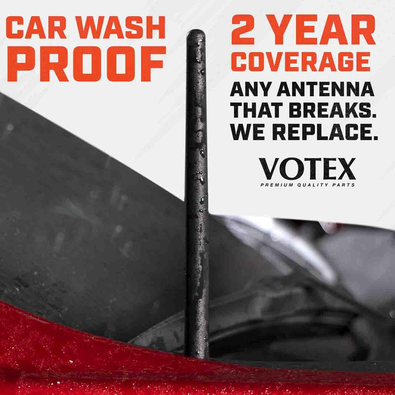 AntennaMastsRus - The Original 6 3/4 Inch for Ford Ranger (1982-2011) - Car Wash Proof Short Rubber Antenna - Internal Copper Coil - Premium Reception - German Engineered