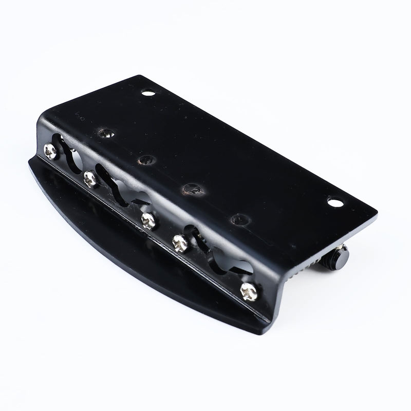 [AUSTRALIA] - 5 String Electric Bass Guitar Bridge Stainless Steel Saddles Plate 19mm (3/4") Fixed Hardtail Bridge Compatible with Vintage style Fender Jazz Precision Bass Replacement Parts Black 5 String 