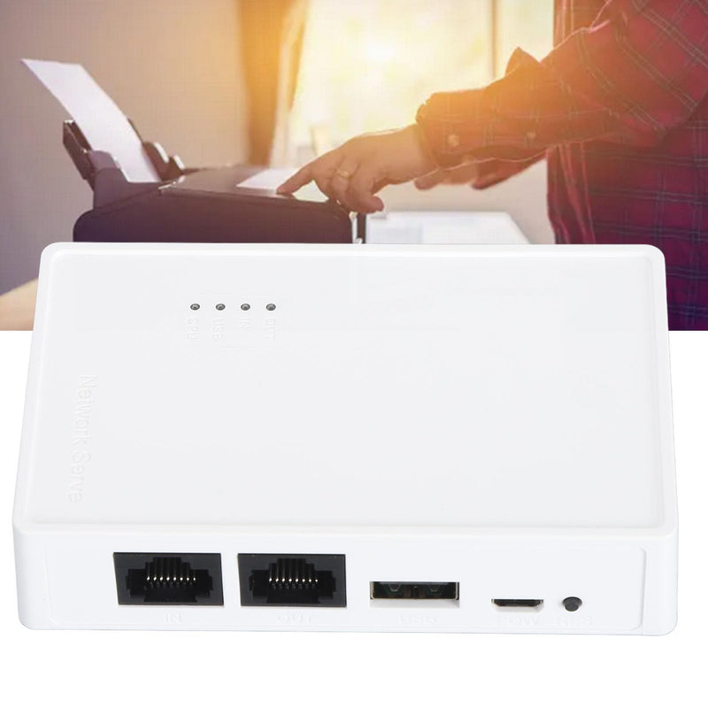 USB Wireless Print Server, Convert USB Printer to WiFi Printer with 480Mbps USB2.0 Port and 100Mbps LAN Bridge, Support 4 Printers via USB Hub for OS X