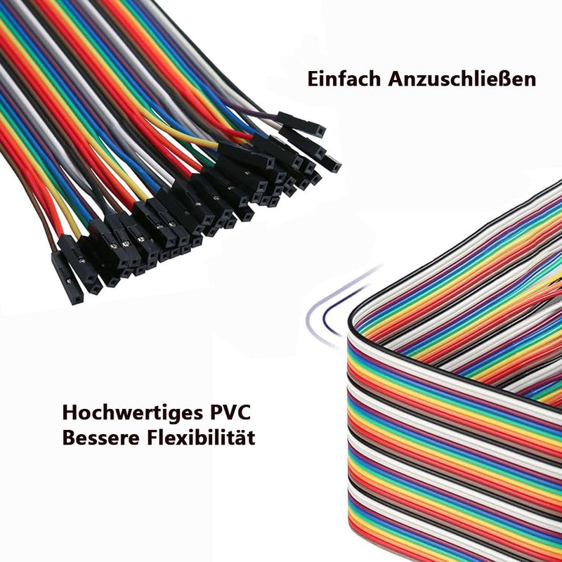 120 Pin Jumper Wire 40 x 10 cm, 40 x 20 cm, Male to Female, Male to Male, Female to Female Jumper Wires Breadboard, Cable Jumper 28AWG Wire Bridges for M2M/F2M/F2F Arduino