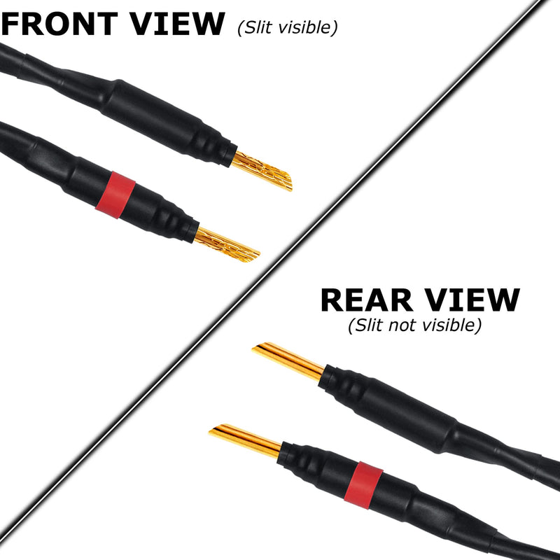[AUSTRALIA] - WORLDS BEST CABLES 6 Foot - Canare 4S11 – Audiophile Grade - HiFi Star-Quad Speaker Cable Pair with Eminence Gold Banana & Spade Connectors 