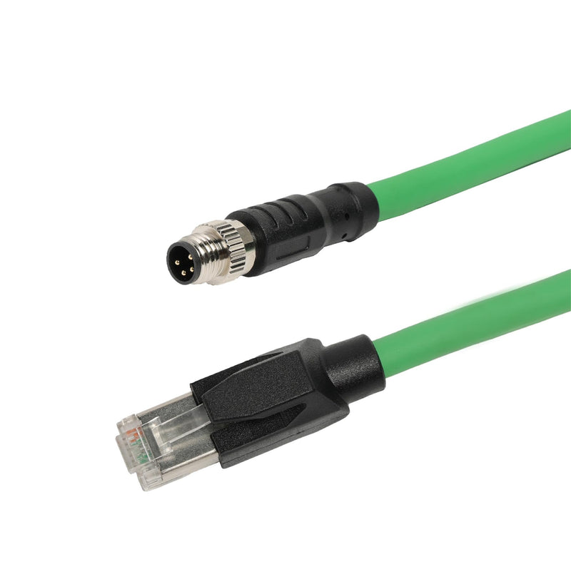 M8 4 Pin A-Code, RJ45 Cat5e EtherCAT Cable for Beckhoff Actuator Sensor EtherNet Profinet Fieldbus Industrial Automation Control, PUR Shielded, 10M