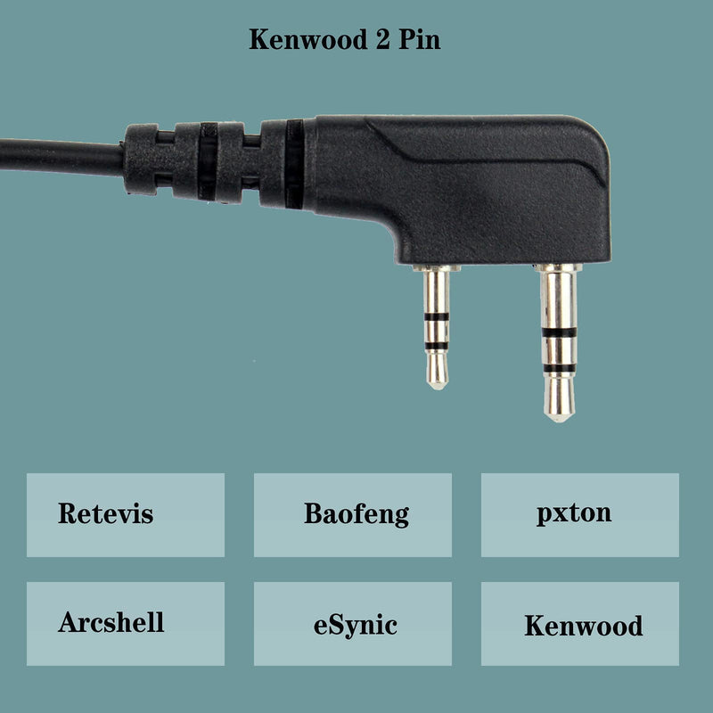 [AUSTRALIA] - Retevis Behind-The-Head Walkie Talkie Headset with Boom Mic,Compatible RT22 RT21 H-777 RT68 Baofeng BF-F8HP UV-5R UV-82 Kenwood Walkie Talkie,Two Way Radio Headset with Finger PTT(1 Pack) 