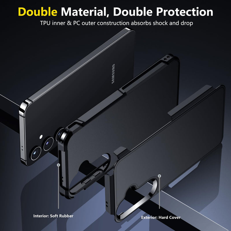 SPIDERCASE Designed for Samsung Galaxy S24 Plus Case, [10 FT Military Grade Drop Protection] Heavy Duty Shockproof Phone Case for Galaxy S24 Plus, Black S24 Plus 6.7''