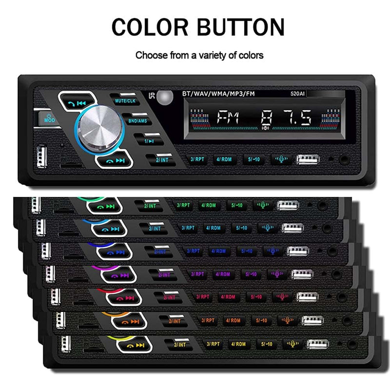 [AUSTRALIA] - 24V Car Radio Bluetooth Stereo MP3 Player Supports Hands-Free Calls FM Dual USB Ports TF AUX in Voice Assist File Reading Function with ISO Plug and Remote Control 