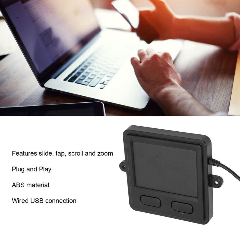 Dilwe Wired USB Touchpad Keyboard, Industrial Ergonomic Computer Trackpad with 2 Buttons for Laptop & Desktop - Portable Multi-Function Mouse Pad for Office Business