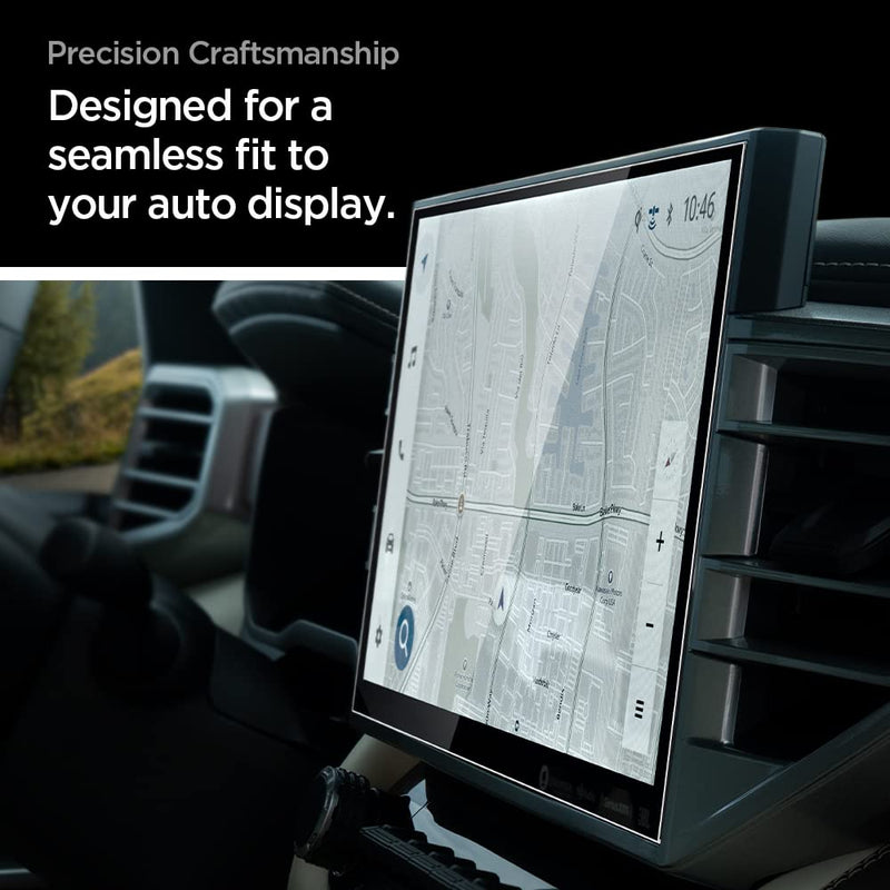 Spigen Tempered Glass Screen Protector [GlasTR Slim] designed for Toyota Tundra (2022/2023/2024), Toyota Sequoia (2023/2024) 14 inch Dashboard Touchscreen - Matte/Anti Finger Print