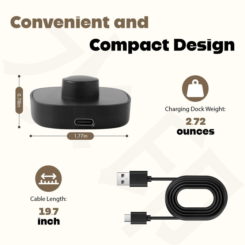 Compatible with Ring Gen 3 Size 10 Charger, Upgraded Safety Mechanism and USB-C Cable Charger One-Step ChargingDock for Smart Ring (Size 10)