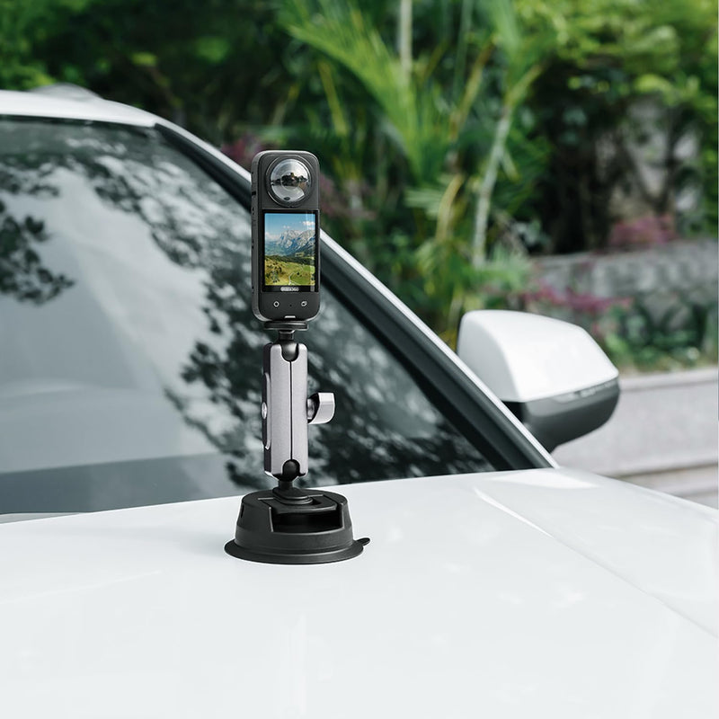 Suptig Suction Cup Mount, Car Camera Mount for Phone, Gopro, Canon, Nikon, Sony, Digital Cam, DJI Action 5 Pro, Insta360 X5/X4/X3, Insta360 Ace Pro, Suction Cup Camera Mount