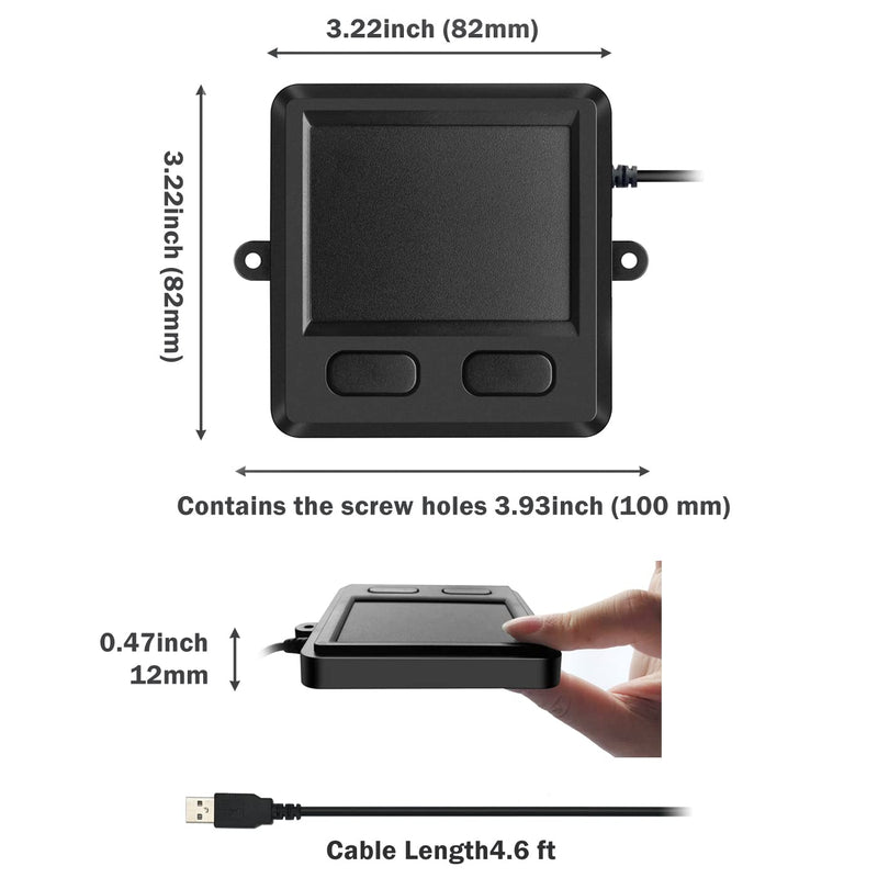 MCSaite Wired USB Touchpad, Portable Trackpad Fit with Professional or Industrial Use for Computer Laptop Mac Notebook