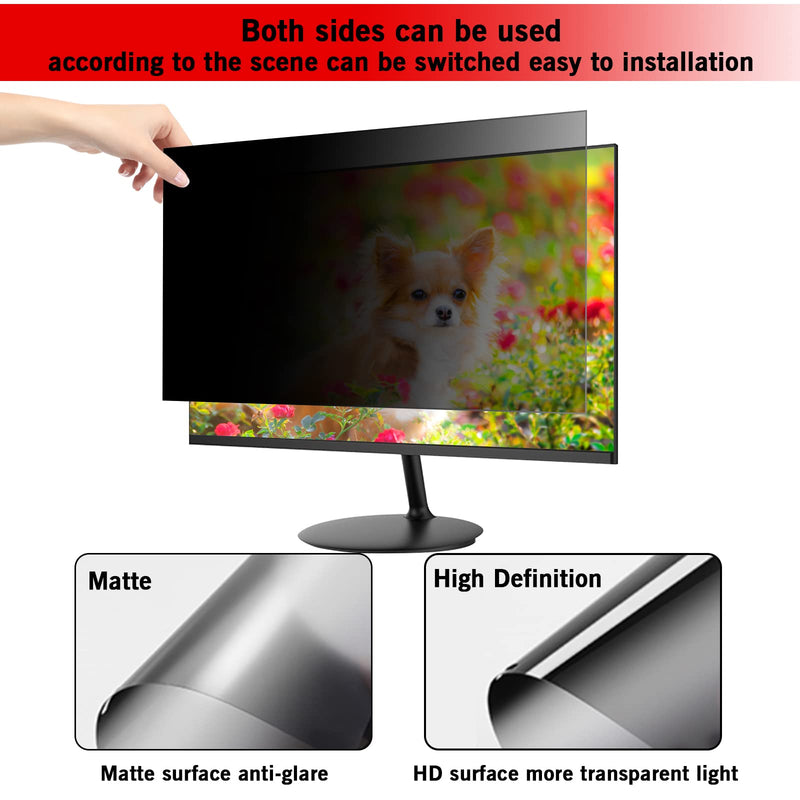 PYS Monitor Privacy Screen 27 inch -for Widescreen Computer Monitor[16:9 Aspect Ratio], Anti-Spy/Anti Blue/Anti-Scratch Protector Film for Data confidentiality - (WxH:598mm x 377mm) Black