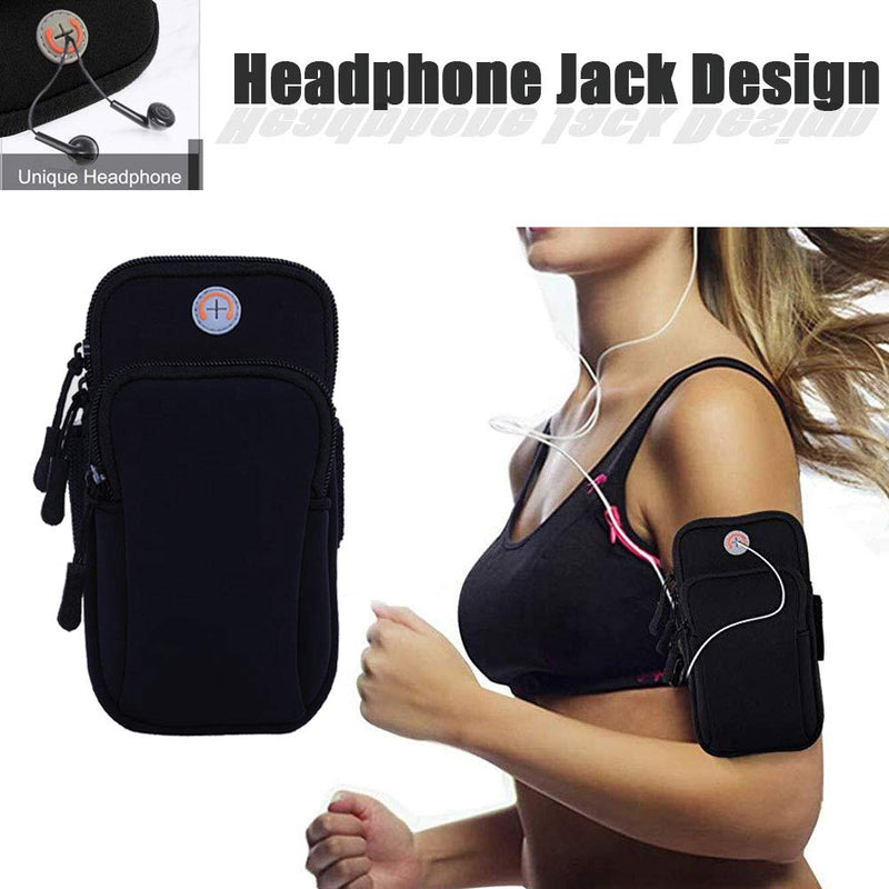 Phone Holder for Running Armband iPhone 15 14 13 12 11 Pro Max XS XR X 8 7 6 Plus SE Mini Galaxy Ultra Edge S24 S23 S22 S21 S20 Note 20 10 Pouch Bag,Arm Band Sleeve Fit Sport Gym Hiking-Black 1-Black