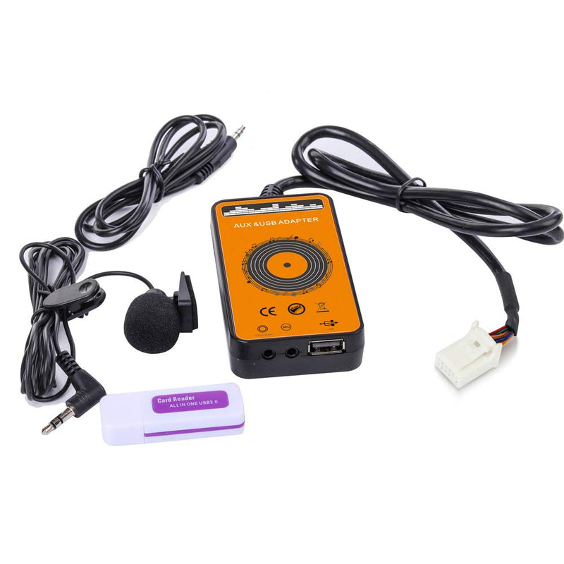 Car Stereo Transmitter Build-in Bluetooth 5.0 with USB & AUX Input Hands-Free Calling Adapter for Toyota Corolla 2005-2011, RAV4 2003-2011, Avensis 2003-2011, Tacoma 2004-2008 For No Navigation