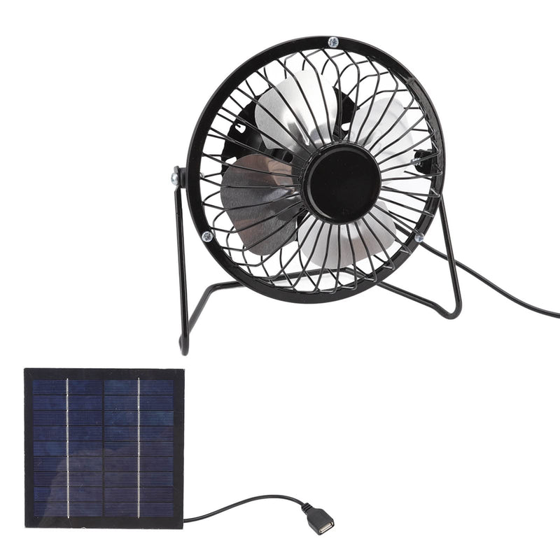 Solar Panel Fan, Mini Portable USB Cooling Fan 5V 2.5W with USB Power Supply, for Greenhouses Dog Houses Trailers RVs