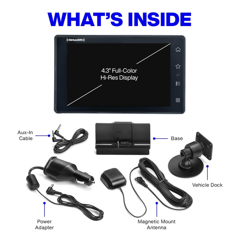 SiriusXM Tour Dock & Play Radio with 360L, PowerConnect Vehicle Dock, and Bluetooth (Tour SXWB1V1)