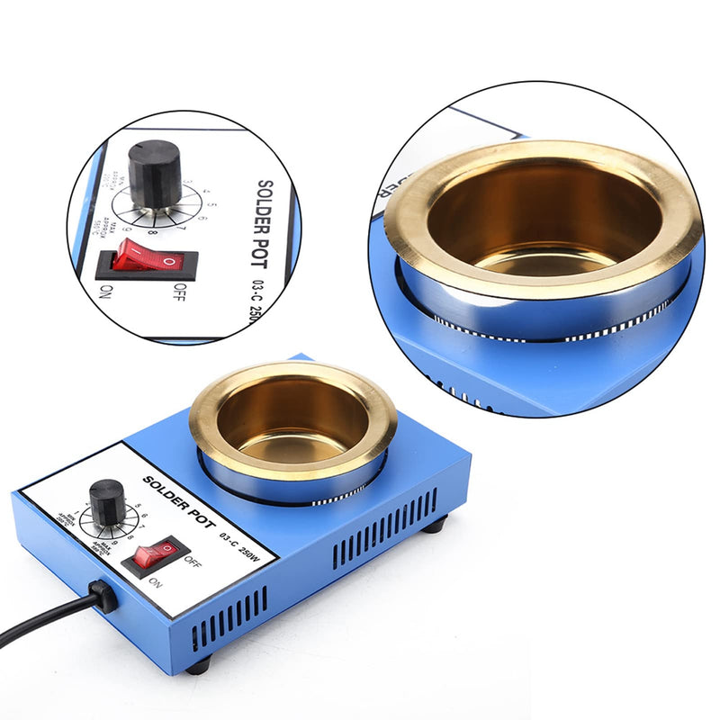 220 V Soldering Pot Stability Heating Desoldering Bath for Casting Melting Melting Refining (EU Plug) (250 W) 250W