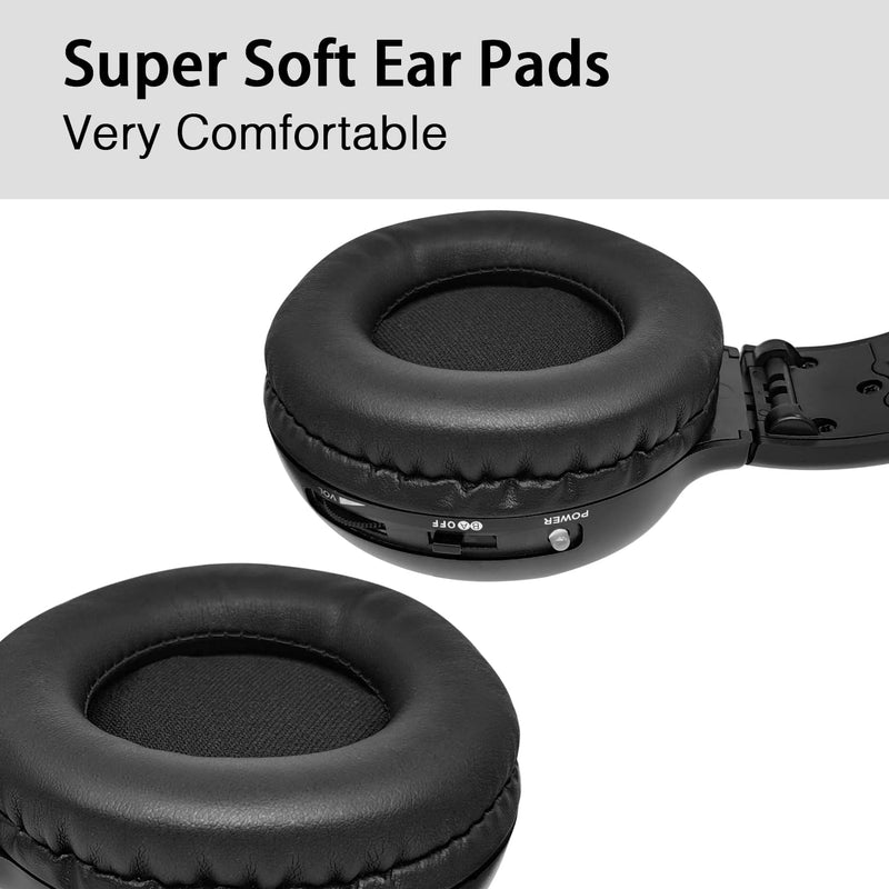 [AUSTRALIA] - Universal 2 Channel IR Foldable Headphones,Kids Wireless Headphones for Universal Car Entertainment System,Infrared Headset for Car DVD Video (2 Pack) 