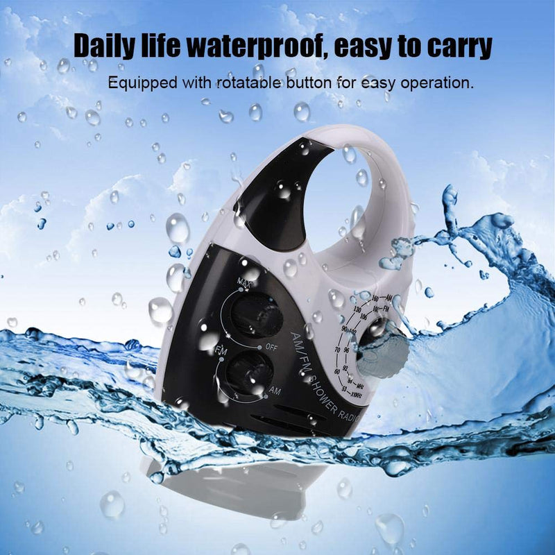 [AUSTRALIA] - AM/FM Radio, Multifunctional Portable Shower Bathroom Hanging Music Radio Built-in Speaker Daily Sound 