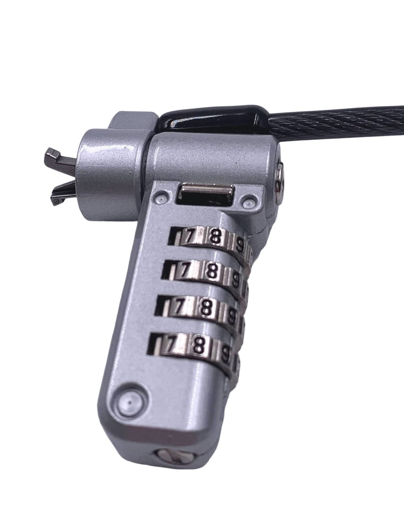 [AUSTRALIA] - Bosvision Laptop Security Cable Lock, for 3 Security Slots (K Standard, Nano and Wedge) Combination, 6.5 feet (200cm) Ø4.5mm Stainless Steel Cable 
