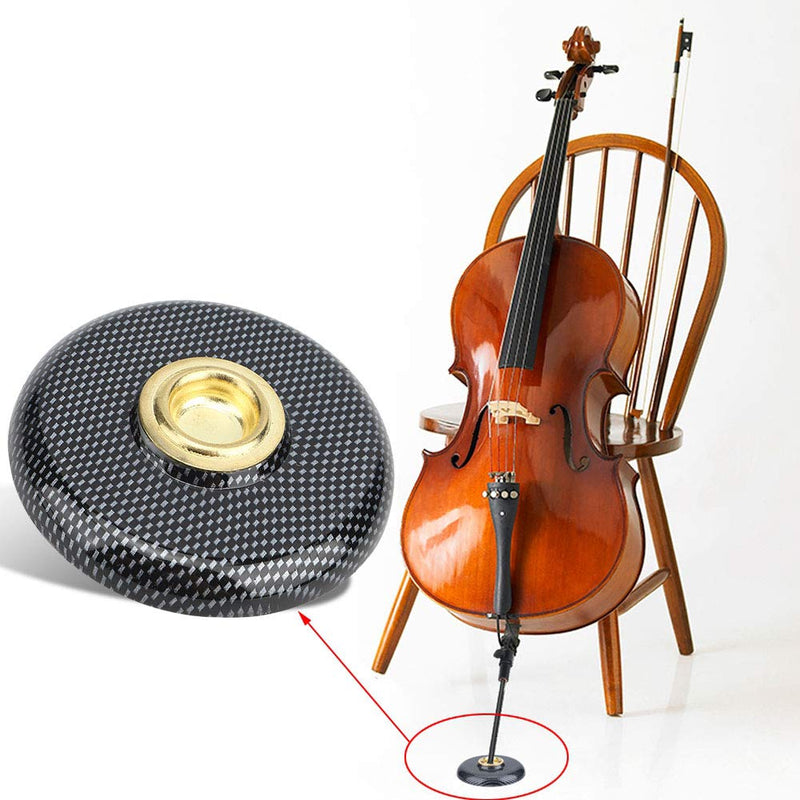 [AUSTRALIA] - Cello Rest, Rock Stop Cello Endpin Rest Stopper - Anti-Slip Anchor Pad with Hole for Spike Floor Protector(Black) Black 