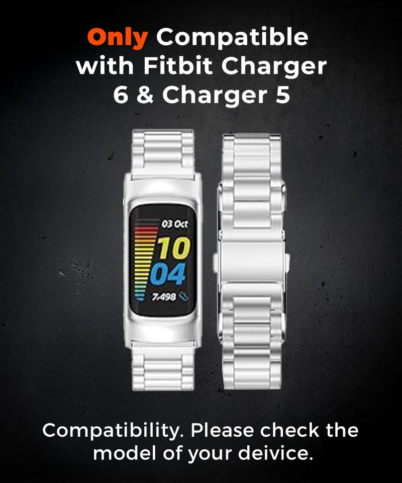 Titanium Watch Metal Band Strap for Fitbit Charger 6 & 5 Men | 40% Lighter than Steel,Hypoallergenic,Corrosion Resistant,Durable,Fits wrist 5.9"-8.6",Length Adjustable,Secure Clasp black Fitbit charger 6/5