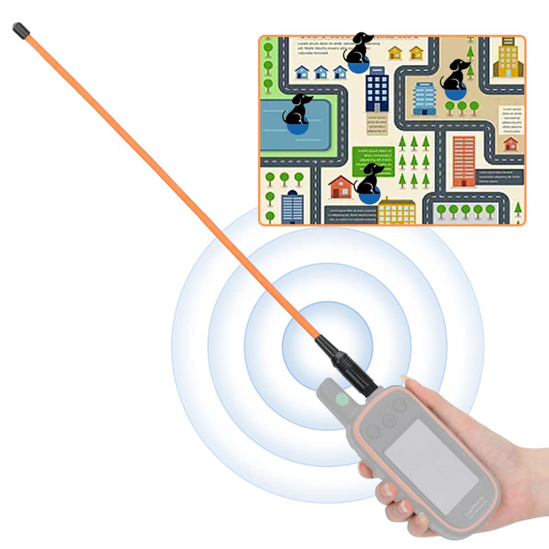 Extended Long Range Flexible Receiver Orange Antenna Upgrade 15 inch Whip Antenna for Garmin GPS Alpha 100 200 Astro 220 320 430, Roniware