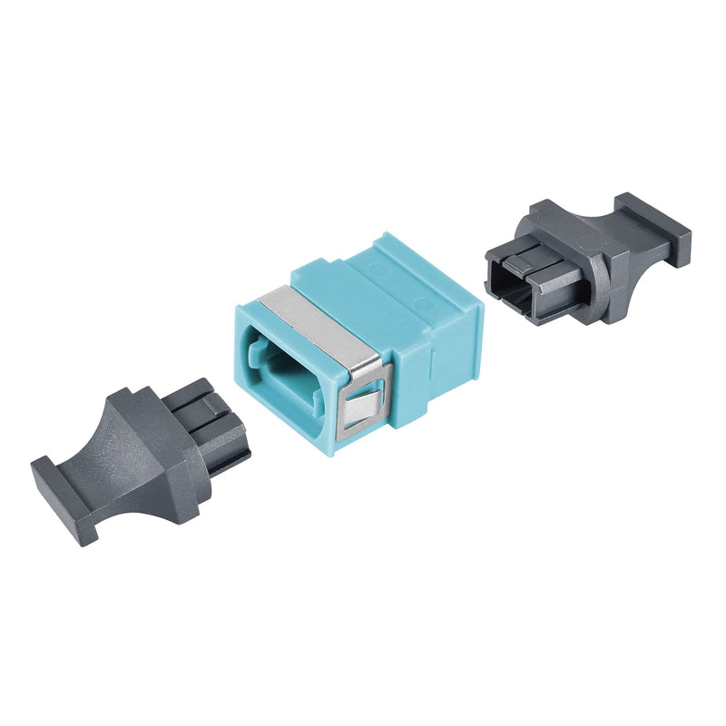 sourcing map SM/MM MPO Fibre Optic Connector Low Loss Fast Optical Adapter for OM3 MPO/MTP 44x17x10mm Sky Blue
