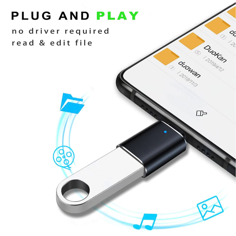 USB C to USB Adapter 3.1 Gen 2, 10Gbps USB to USB C Adapter, USB-C Male to UAB 3.0 A Female USB 3.2 Type C OTG Converter for MacBook pro Laptop PC iMac iPad air