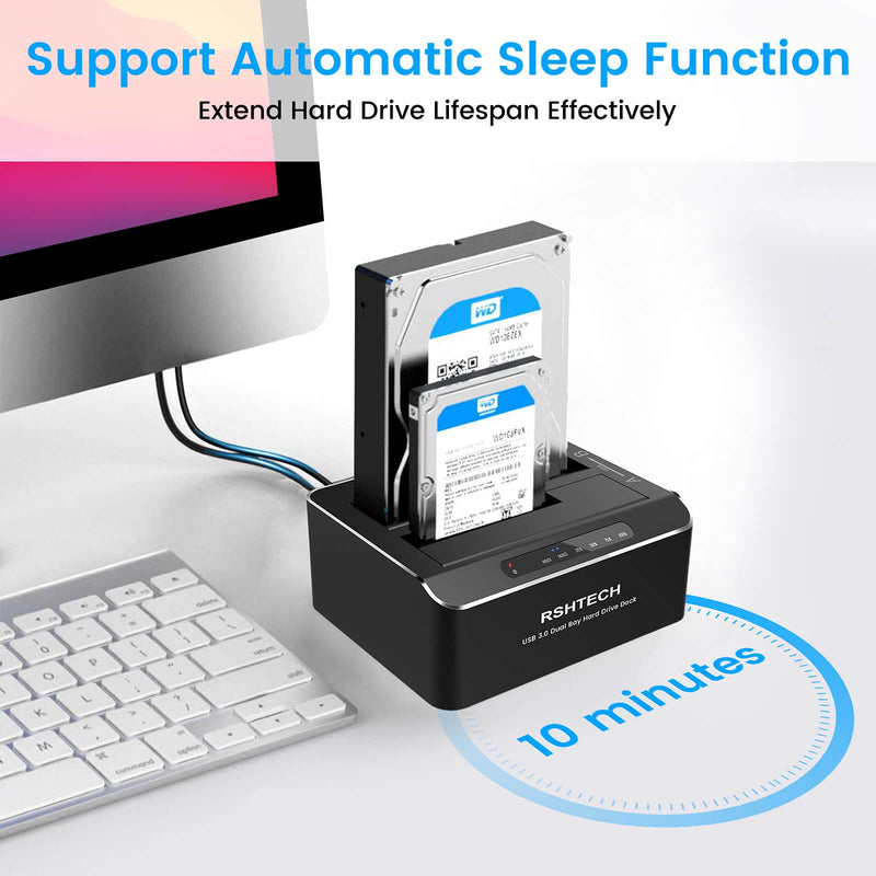 Aluminum 3.5inch USB 3.0 to SATA External Hard Drive Enclosure+SATA Dual Bay Hard Drive Docking Station