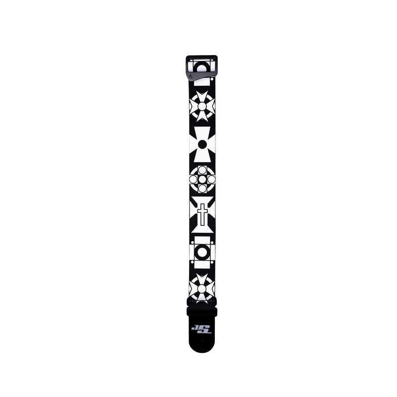 D'Addario Accessories Joe Satriani Swivel Guitar Strap, Crosses, Black, Large
