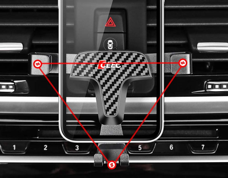 iJDMTOY Smartphone Gravity Holder w/Exact Fit Clip-On Dash Mount Compatible with BMW 2018-up G01 X3, 2019-up G02 X4 (Won't Occupy Air Vent Opening)