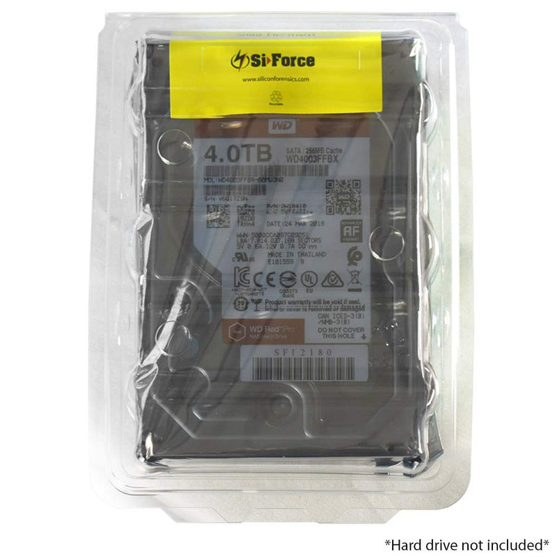 Plastic ESD Clamshell Case for 3.5" Internal Hard Drives (3.5" 10 Pack) 3.5" - 10 Pack
